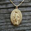 Gold Miraculous Medal Necklace