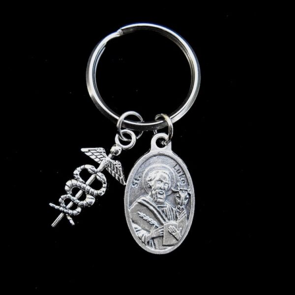 Saint Luke keychain
