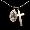 Miraculous Medal and Crucifix Mens Necklace - Image 3