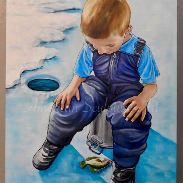 Boy Ice Fishing