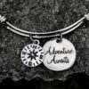 Adventure Awaits Compass Charm Bangle Bracelet - Image 4