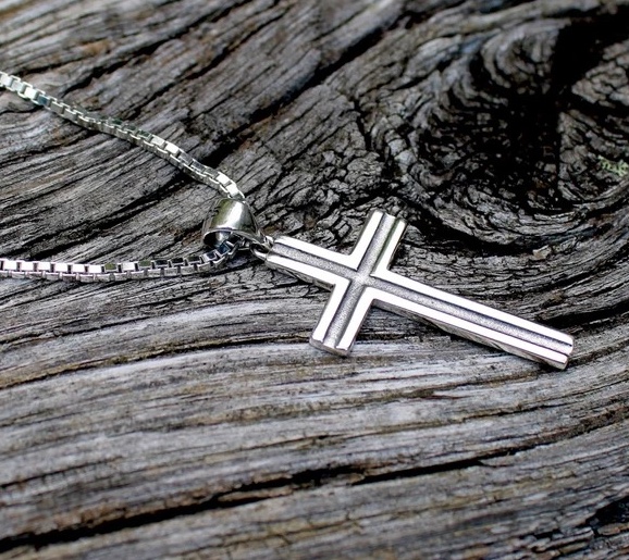 Mens Sterling Cross