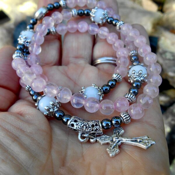 Pink Rosary Wrap