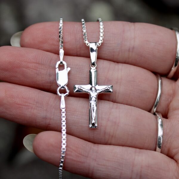 Small Sterling Crucifix for Girls