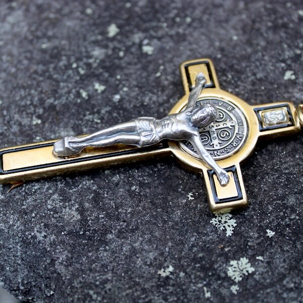 Saint Benedict Crucifix Gold Tone